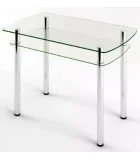 Glass dining table D-06-2 with tempered glass and chrome legs order